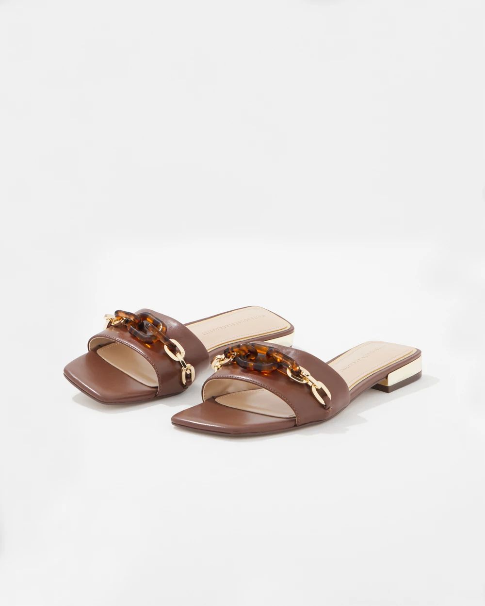 Tortoise Link Flat Sandal | White House Black Market